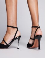 Present high heeled shoes in black