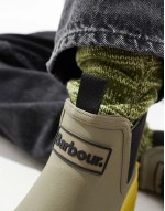 Nimbus wellington boots in dusky green/limeade