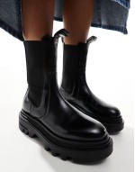 Loss Sale Alex leather chunky chelsea boots in black