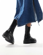Loss Sale Alex leather chunky chelsea boots in black