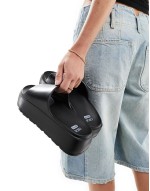 Freedom cleated flatform slider in black