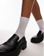 Cherrie chunky loafers in black