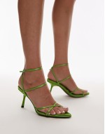 Fabian strappy heeled sandal in green