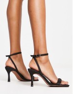 Halsey barely there heeled sandals in black